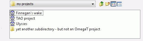 Proxectos de OmegaT e subcartafoles